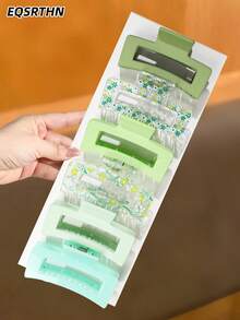 Large Sweet & Chic Pink Rectangular Hair Claw Clip, Strong Grip, Minimalist Daily Women's Hair Accessory, Suitable For Thick/Thin Hair, Elegant & Cute Casual Street Style, Suitable For Spring, Summer, Autumn, Winter Fashion Hair Clip Elegant Hair Accessories