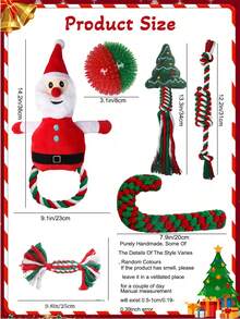 6-Piece Christmas Squeaky Plush Dog Toys, Interactive Leash Toy Durable Puppy Plush Chew Toy Dog Squeaker Soft Pet Toy Christmas Pet Gift, Suitable For Small, Medium, And Large Pets (Christmas Bundle)Festive Gift Option: The Chew Toys Enjoy Various Festive Designs And Reliable Material, - Multicolor - View 4