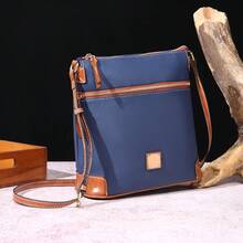 Bolso bandolera retro con acabado de guijarros y textura de lichi – Bolso de mujer multicolor - Azul - Ver 3