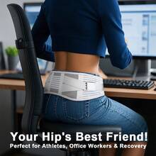 男女可调节骶髂髋带 - 透气下背部和臀部支撑带，适合运动和日常使用，符合人体工程学的支撑带 - 彩色 - 查看 22