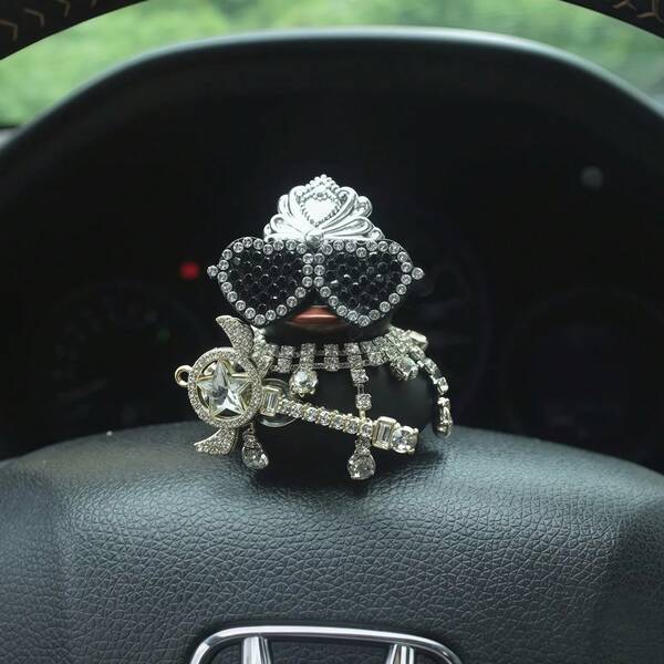 1 Set Königin Zepter Ente Auto Deko, Büro Ornament, lässiger Palast Stil Ente, geeignet für Autoinneres, Zuhause, Büro Schreibtisch Dekoration, kreatives Lustiges Geschenk, kommt mit Klebstoff, geeignet als Urlaubsgeschenk oder für den Eigengebrauch, bringt jeden Raum zum Strahlen!
