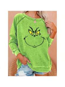 Christmas Monster Green Fur Sweatshirt