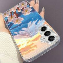 Funda de Teléfono con Pintura al Óleo de Montaña Nevada para Samsung Galaxy A02 A03 S A04 A05 S A06 S13 S14 S15 S16 5G S21 S22 S23 A24 A25 A26 M34 M35 M36 M52 M53 M45 M44 M55 M67 M32 M1 Ultra M12 Plus M23 FEFES25 Creativa TPU Suave Duradera Antigolpes Transparente Protectora - Colores mixtos - Ver 8