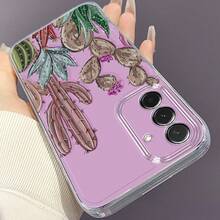 Funda de Teléfono Jardín de Cactus para Samsung Galaxy A02 A03S A04 A05S A06 A13 A14 A15 A16 5G A21S A22 A23 A24 A25 A26 A32 A34 A35 A36 A50 A52 A53 A54 A55 A56 A73 S21 Ultra S22 Plus S23+ S24 FE S25 Funda Creativa de TPU Suave y Duradera, Transparente y Protectora - Colores mixtos - Ver 9