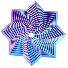 3D Printed Fidget Toy, Fractal Hexagon Spiral Design, Sensory Stress Relief Toy, Colorful , Great Gift For Holidays, Christmas, Birthdays (Light Purple) - Multicolor - View 7