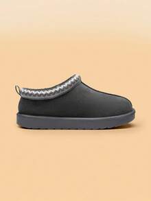 Fuzzy Cozy Women's Fashion Slippers - Genuine Suede Leather, Indoor Outdoor Fluffy Shoes For Winter Comfort, Cute And Warm With Memory Foam Suitable For Gift Chioce - 灰色 - 查看 10
