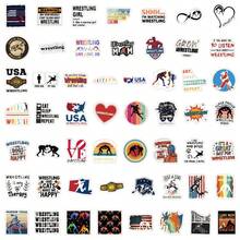 53 件摔跤贴纸美观乙烯基贴纸高品质贴纸贴花剪贴簿、日记、笔记本电脑、保险杠、滑板、水瓶、电脑、手机贴纸可以为您的生活带来很多乐趣，是送给成人的完美礼物 - 彩色 - 查看 3