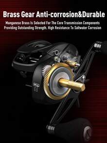 KINGDOM Macro Monster 诱饵式渔线轮 6.6:1 齿轮比 7+1 滚珠轴承 13kg 最大阻力 带报警系统 单/双摇臂 铝合金材质 轻量化设计 - 彩色 - 查看 4