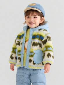 Balabala BalaOne 儿童防静电抓绒外套，男女童款，2025 秋冬季保暖舒适外套 - 灰藍色調 - 查看 3