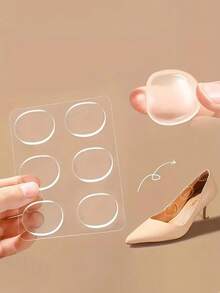 24pcs/Set Anti-Blister Shoe Heel Patches, Anti-Wear Patch - Soft Silicone Non-Slip Cushion Pads, Transparent Comfortable Heel Grippers For High Heels, Prevents Slipping & Friction, 24 Count Heel Pads For Shoes, Blister Prevention, High Heel Accessories, Textured Grip Surface, Flexible Adhesive Strips