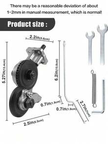 重型金属切割钻头附件 - 手动钻床剪板机，无需组装，用于切割薄板、铝、钢、铁 - 兼容标准钻床 - 工业车间和 DIY 项目，金属加工工具，坚固的工具设计，耐用的结构，铝切割，紧凑的设计，高强度材料，钣金剪，家庭车间用户 - 彩色 - 查看 5