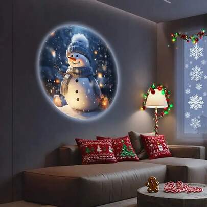 Luzes de projeção com padrão natalino, com vários padrões, como veados de Natal, Papai Noel e bonecos de neve, luzes decorativas de fundo de teto para ambientes, presentes criativos de Natal, adequadas para criar uma atmosfera natalina, alimentadas por bateria (bateria não incluída)