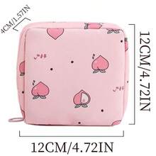 Sanitary Pad Pouch - Sanitary Napkin Storage Bag | Zipper Bag Nursing Pads Containers | Sanitary Pads Pouch Organizer | Nursing Pads Organization Bag With Zipper For School - 粉色 - 查看 6