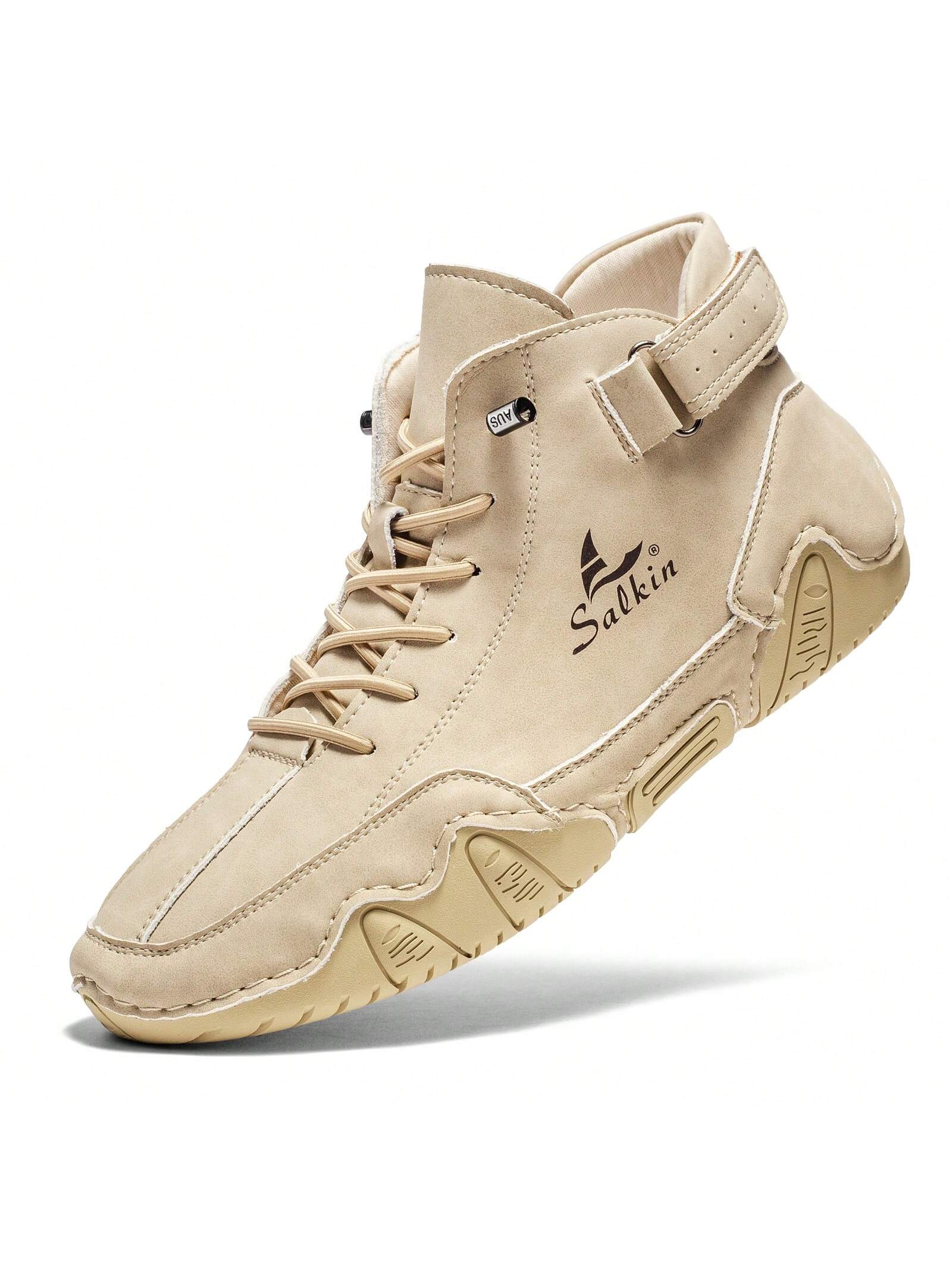 بوت كاحل رجالية مخيطة يدويًا بتصميم أخطبوط، بوت رك...