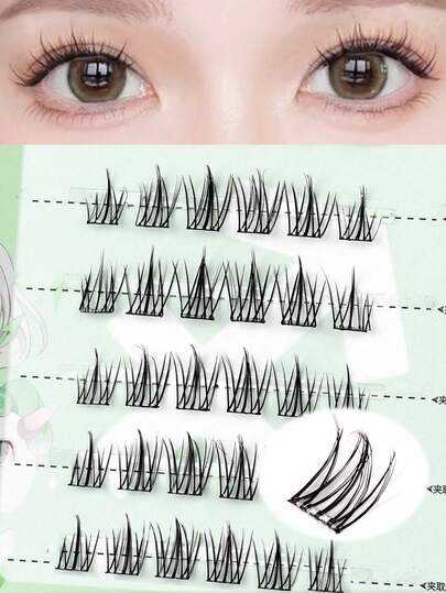 36 قطعة رموش صناعية ذاتية اللصق من سلسلة الأبراج - برج القوس، بدون حاجة لصمغ، قابلة لإعادة الاستخدام، شرائط صمغ جيلي حساسة للحرارة، ثابتة على العين، تخلق عيون كبيرة ساحرة