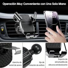 Soporte Celular Automovil, Base Porta Celular para Auto Rotacin 360 con Gancho Metlico, Compatible con 151413 Pro, y, Accesorios para Auto para Coches de Varios Tipos - inicial - Ver 3