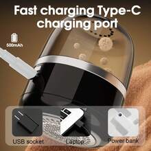 Rechargeable Fabric Defuzzer, Efficiently And Quickly Removes Lint, Fuzz And Pilling From Clothes, Furniture, Sofa, Blankets, Equipped With 6 Stainless Steel Blades - Multicolor - View 5