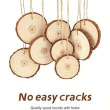 4 pezzi Fette di legno naturale, dischi di legno tondi grandi per artigianato, da dipingere a mano, per centrotavola, arti e mestieri, progetti fai-da-te, accessori per la pittura, omaggi per feste, decorazioni natalizie e decorazioni per la casa