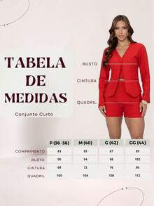 TETE FASHION Women's Tailored Set Double Vest Formal Shorts - MG ĐỎ - Xem 7
