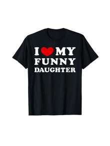 J'aime ma fille drôle, cadeau parfait pour la fille, t-shirt amusant et reconfortant pour le papa - nero - Visualizzare 1