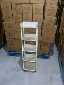 1 件多层滚动推车 - 轻便 - 非常适合在客厅或浴室存放零食和杂物 - 白色 - 查看 10