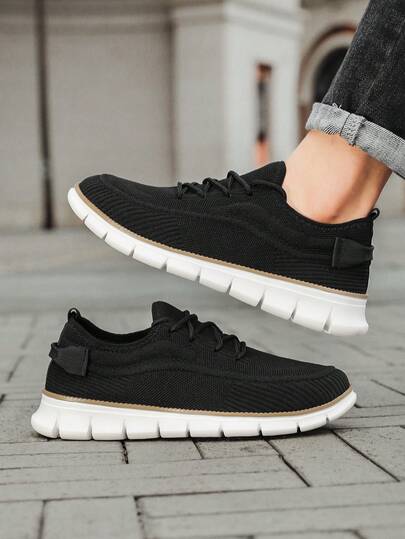 Plus Size Men's Bohemian Textured Sneakers, Casual Sports Shoes For Vacation, Party, Office, Spring