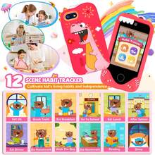 2.8" IPS Touch Screen Kids Smartphone Toy, Dinosaur Theme, Dual Camera, Photo Stickers, Games & Learning Functions, 32GB Storage Card Included, Best Christmas/Birthday Gift For 3-12 Years Old Boys & Girls - Multicolor - View 4