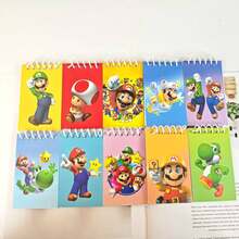 Super Mario Mini Spiral Notebook, Cute High-Quality Themed Mini Memo Pad, Portable Small Notebook, Bullet Journal Material, Double-Sided Writeable, Non-Bleed, Perfect Notebook For Mario Fans, Ideal Small Gift For Thanksgiving, Christmas, Theme Parties