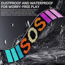 Reletech Car LED Flexible Soft Screen Advertising Display - USB Powered Car Ambient Light With APP & Bluetooth Control, Demon Eye Design For Store Window Decor