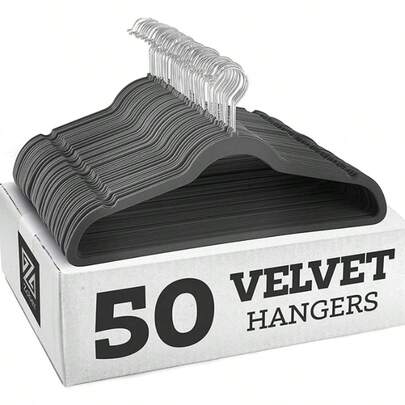 Premium Velvet Hangers,Non-Slip Thin Flocked Felt Hangers, Sturdy Clothes Hangers, Heavy Duty Coat & Suit Hangers, Durable Suit Hangers For Closet Use, Ideal Closet Supplies 1pc