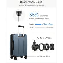 Carry On Luggage 22x14x9 Airline Approved FLO5 Expandable Polycarbonate Suitcase With Front Pocket FX-Core Brown-Black 20 Inch - 棕黑色 - 查看 7