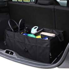 Organizador de Maletero de Coche Bolsa de Maletero Caja Plegable Maletero de Coche con Muchos Compartimentos Organizador de Bolsas de Almacenamiento de Coche Práctico e Impermeable (Negro) - Negro - Ver 7