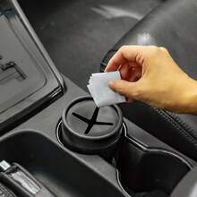 1 thùng rác ô tô ABS màu đen, giá đựng đồ ô tô, hộp sắp xếp đồ đạc, phụ kiện nội thất ô tô, có thể đặt trong khay đựng cốc, hộp đựng rác nhỏ đa chức năng, không mùi, dùng để đựng rác ô tô, tiền xu và các vật dụng nhỏ khác, cũng có thể dùng làm hộp đựng tiền xu. - thùng rác - Xem 5