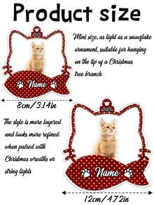 Personalized Pet Photo Ornament Custom Name 2025 Christmas Tree Hanging Decoration Holiday Home Decor Keepsake Gift For Dog Cat Lovers Friends Family Personalized Ornament Trending Holiday Gift Winter Pet Memorial Decoration Stocking Stuffer Festive Souvenir,Personalized Pet Photo Ornament 2025 Christmas,Custom Name Dog Cat Holiday Decoration,Personalized Pet - Multicolor - View 2