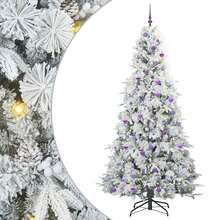 Artificial Hinged Christmas Tree Green 240 Cm PE And PVC - Green - View 3