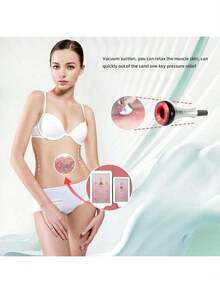 Six In One Large Massage Beauty Device, Body Massage Device, Home SPA Skincare Products, Suitable For Facial, Arm, Abdominal, Et - trắng - Xem 5