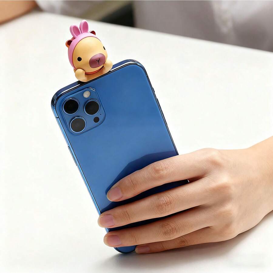 1/6 - 12 Pieces. Cute Kapibara Decorative Items, With Multi-Functional Design, Suitable For Mobile Phones, Computers, In-Car Displays, Etc. The Styles Are Random. - 1/3pcs - View 1