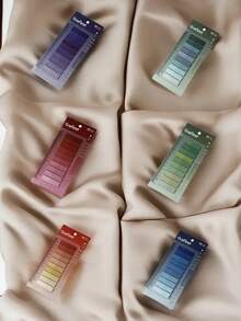 200 张彩色 PET 便签，可书写、可重复定位半透明书签，自粘页面标签，适用于活页夹和索引 - 漸變紫 - 查看 3