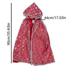 圣诞雪花斗篷和雪花魔杖组合套装，儿童角色扮演道具/舞台表演服装/派对游戏服装，适合 3 岁以上儿童，生日/圣诞节/新年礼物