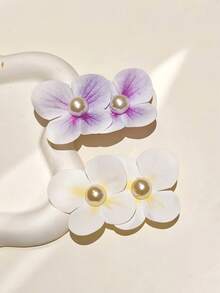 Bộ 2 kẹp tóc trang trí hoa dâm bụt phong cách Boho, màu hồng và vàng, phụ kiện ngọt ngào cho kỳ nghỉ biển, kẹp tóc càng cua, kẹp tóc cài đầu, đồ dùng học tập, phụ kiện tóc, phụ kiện đội đầu, ghim cài tóc - Nhiều màu - Xem 4