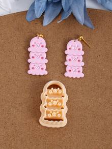 1/2件海洋主题聚合物粘土切割器，用于珠宝制作，海滩度假风格串珠粘土切割器，贝壳耳环粘土工具，海龟聚合物粘土模具 - Beach Clay Cutter B - 查看 9