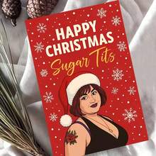 1 بطاقة تهنئة عيد الميلاد للكبار بالظرف (11 سم * 16 سم) - تصميم "عيد ميلاد سعيد يا سكر"، مشهد احتفالي مضحك، مثالية للأصدقاء، مناسبة لاحتفالات عيد الميلاد، بطاقة تهنئة عيد الميلاد المضحكة|بطاقة عيد ميلاد مضحكة|بطاقة تهنئة ورقية - متعدد الألوان - مشاهدة 7