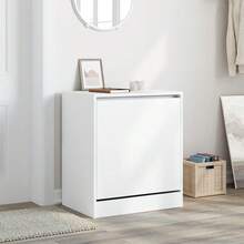 vidaXL Schuhschrank Weiß 60x42x69 cm Holzwerkstoff - Bianco - Visualizzare 3