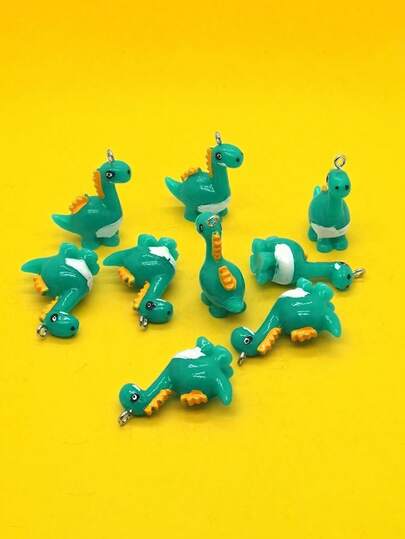 10pcs Cute Little Dinosaur DIY Pendant Charms