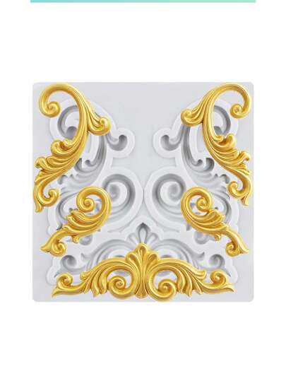 قالب مزخرف بالزهور والكروم على الطراز الأوروبي القديم، مناسب لصناعة الفخار والطين والراتنج والراتنج الإيبوكسي والسيليكون DIY