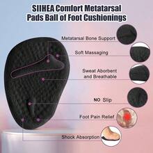 Metatarsal Pads Ball Of Foot Cushions, Heel Inserts Women, Foot High Heel Comfort Shoe Filler, Heel Pads Grips Shoe Too Big, Loose Shoes, Blisters Beige+Black - 2pairsblack - 查看 3
