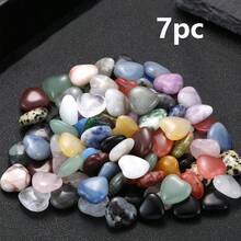 Conjunto de Cristais Naturais e Pedras de Cura a Granel, Presentes de Corações de Gemas, Pedras Preciosas, Corações de Cristal, Pedras Polidas de Bolso, Pedras de Chakra, Ametista, Quartzo Rosa, Reiki, Presentes de Natal para Mulheres e Homens 1,5 cm