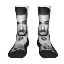 Maluma Men'S Fashion Socks - Black & White Contrast Design With Bold "MALUMA" Print, Comfortable Polyester Blend, Perfect For Casual Attire, Home & Outings, Stylish And Durable, Everyday Socks | Bold Print Socks | Knit Construction, Cute Socks - 彩色 - 查看 8