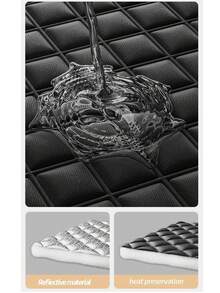 Cortina resistente al viento y aislante, resistente al viento en invierno, para dormitorio, película de aislamiento térmico, película sellante a prueba de frío, cortina transparente, opaca - Plateado - Ver 6