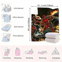 [Meme-Worthy & Action-Packed] Deadpool Style Flannel Throw Blanket - Soft Cozy Blanket For Movie Nights, Gamers & Dorm Room - The Perfect Gift For Him, Boyfriends,  Fans & Your Squad, Cozy Soft Flannel Blanket & Suitable For Birthday Anniversaries, Valentine's Day, Thanksgiving, Christmas, Halloween, Wedding, New Year Gifts Provide Personalized Ideal Gifts For Her, Him, Family Members, Boyfriends, Girlfriends, Fathers, Family Members, Mothers, Lovers, Daughters, Sons, Grandfathers, Grandmothers, Friends, Classmates And Pets. Sofa, Bed, Car, Bedroom, Living Room, Office, Outdoor Camping, Beach, Wall Decoration, Bedroom Decor,  Halloween Blanket, Fall Decor, Fall Decorations For Home, Christmas Party Theme Blanket, Christmas Decor, Office Decoration - Nhiều màu - Xem 8